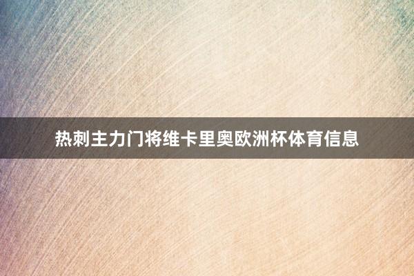 热刺主力门将维卡里奥欧洲杯体育信息