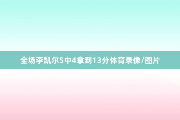 全场李凯尔5中4拿到13分体育录像/图片