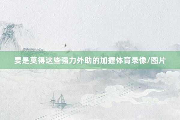 要是莫得这些强力外助的加握体育录像/图片