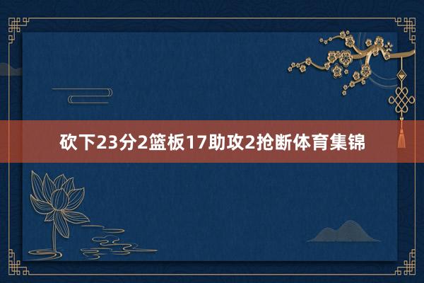 砍下23分2篮板17助攻2抢断体育集锦