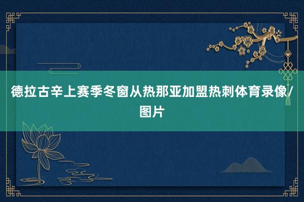 德拉古辛上赛季冬窗从热那亚加盟热刺体育录像/图片