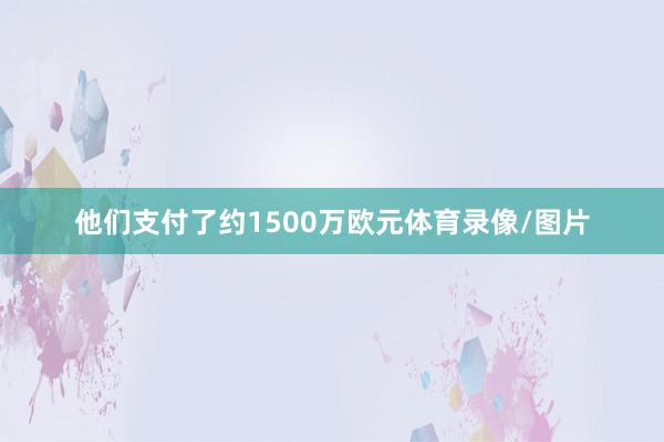 他们支付了约1500万欧元体育录像/图片