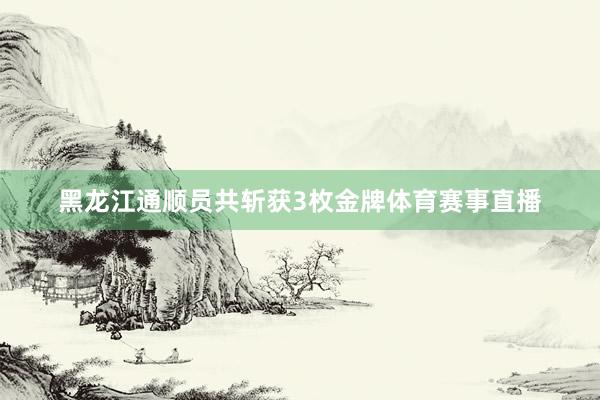 黑龙江通顺员共斩获3枚金牌体育赛事直播