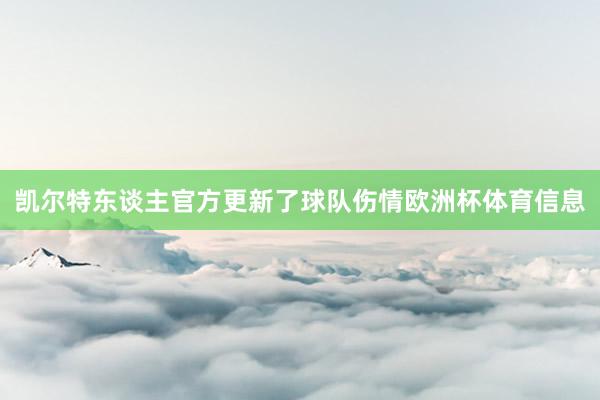 凯尔特东谈主官方更新了球队伤情欧洲杯体育信息