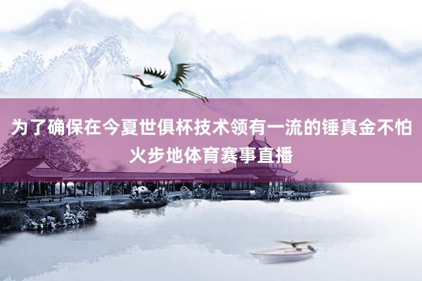 为了确保在今夏世俱杯技术领有一流的锤真金不怕火步地体育赛事直播