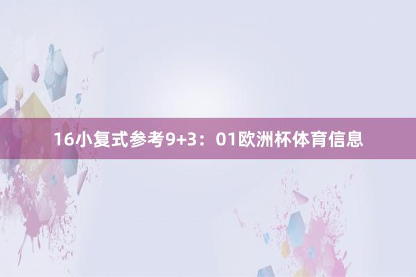 16　　小复式参考9+3：01欧洲杯体育信息