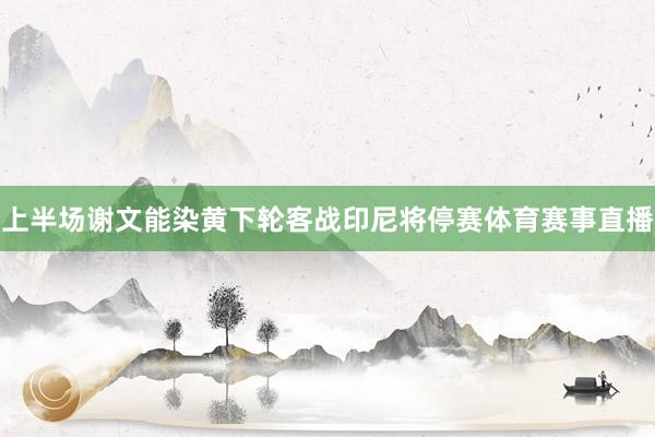 上半场谢文能染黄下轮客战印尼将停赛体育赛事直播