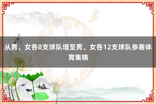 从男、女各8支球队增至男、女各12支球队参赛体育集锦
