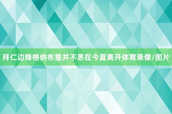 拜仁边锋格纳布里并不思在今夏离开体育录像/图片