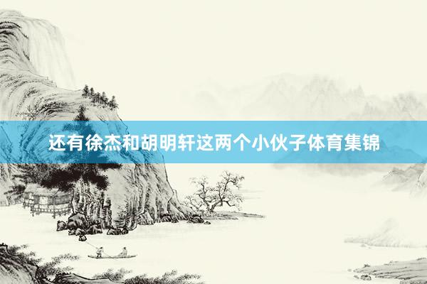 还有徐杰和胡明轩这两个小伙子体育集锦