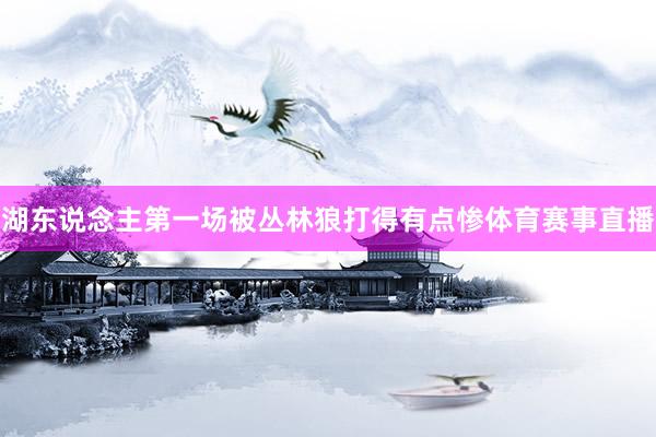 湖东说念主第一场被丛林狼打得有点惨体育赛事直播