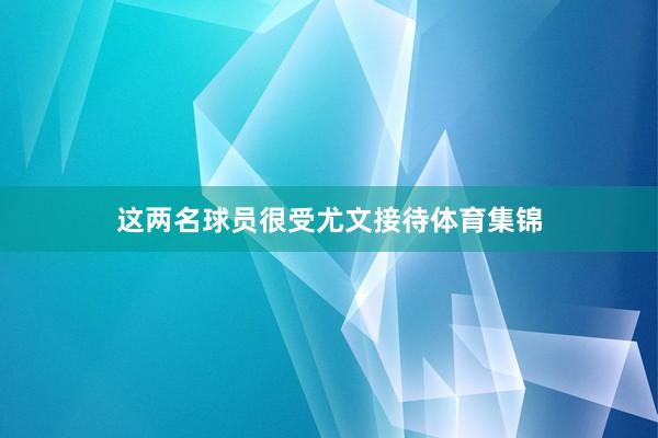 这两名球员很受尤文接待体育集锦