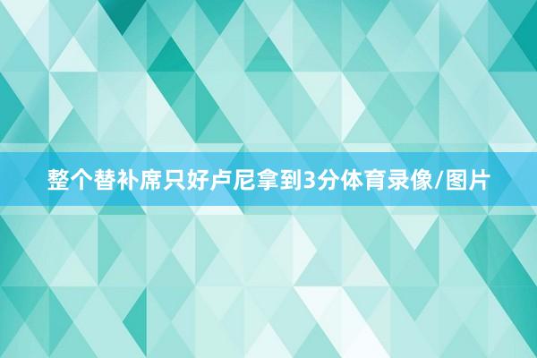 整个替补席只好卢尼拿到3分体育录像/图片