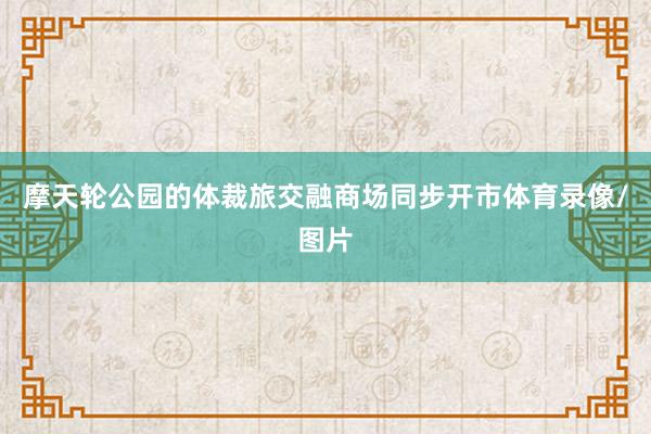 摩天轮公园的体裁旅交融商场同步开市体育录像/图片