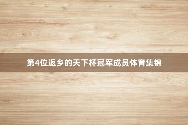 第4位返乡的天下杯冠军成员体育集锦