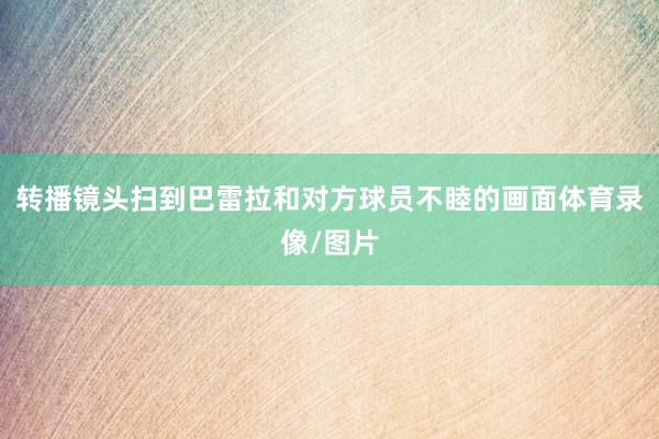 转播镜头扫到巴雷拉和对方球员不睦的画面体育录像/图片