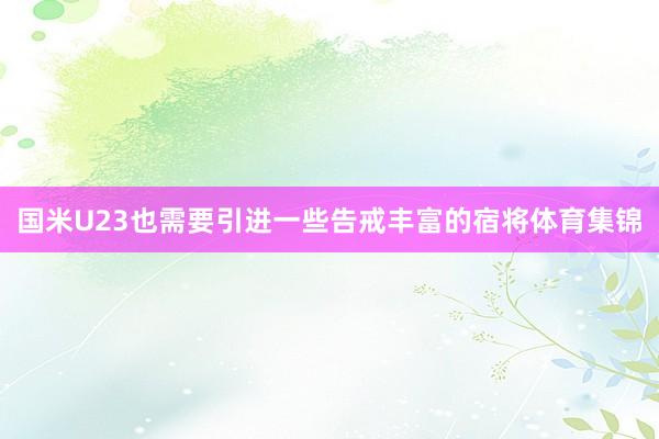 国米U23也需要引进一些告戒丰富的宿将体育集锦