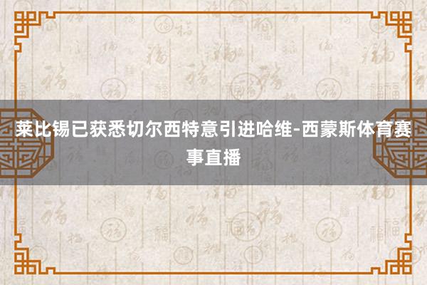 莱比锡已获悉切尔西特意引进哈维-西蒙斯体育赛事直播