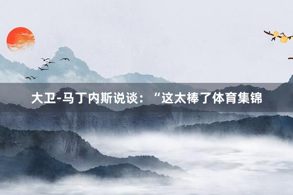 大卫-马丁内斯说谈：“这太棒了体育集锦
